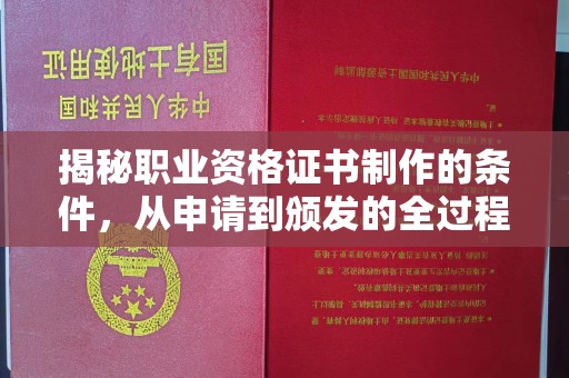 旅顺口揭秘职业资格证书制作的条件，从申请到颁发的全过程