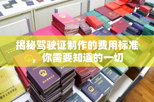 旅顺口揭秘驾驶证制作的费用标准，你需要知道的一切