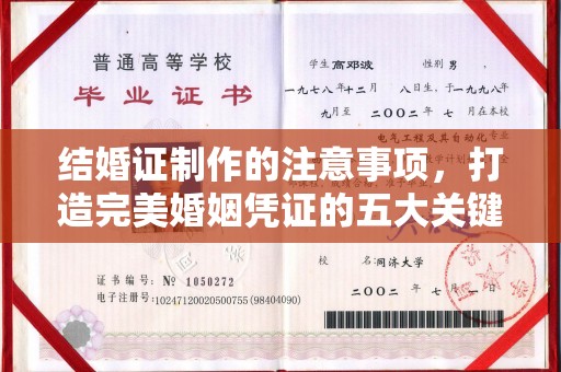 旅顺口结婚证制作的注意事项，打造完美婚姻凭证的五大关键点