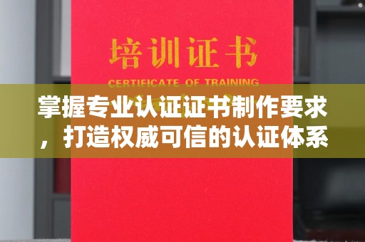 旅顺口掌握专业认证证书制作要求，打造权威可信的认证体系